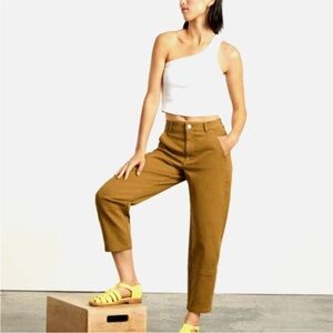 SALE! Everlane The Utility Barrel Pant High Rise Tapered Ankle Oak Brown size 6